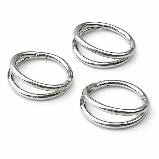 Piercing Anneau Titane ASTM F136 Premium – Clicker avec Fermeture à Charnière Double Cerceau*