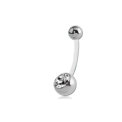 Piercing Banane - Bioflex Stérile - Banane en bioflex antimicrobien stérile avec bille strass*
