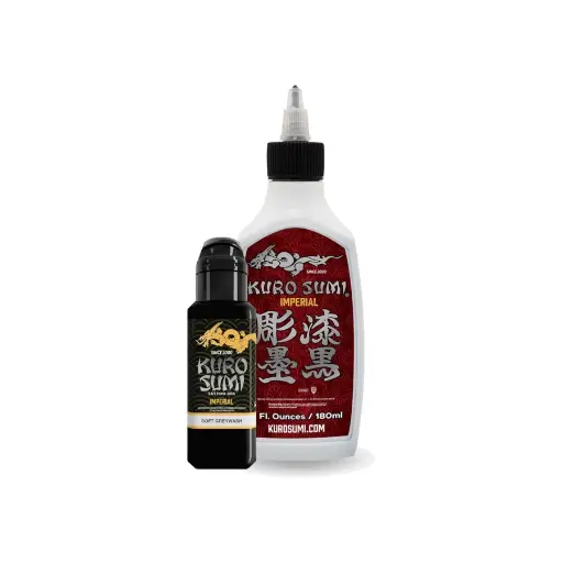 Encre de Tatouage Noire Kuro Sumi Imperial Soft Greywash – Conforme REACH – Pigment Professionnel Haute Intensité*