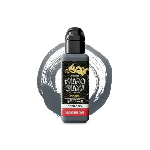 Encre de Tatouage Grise Kuro Sumi Imperial Goth Grey – Conforme REACH – Pigment Professionnel Haute Intensité* 