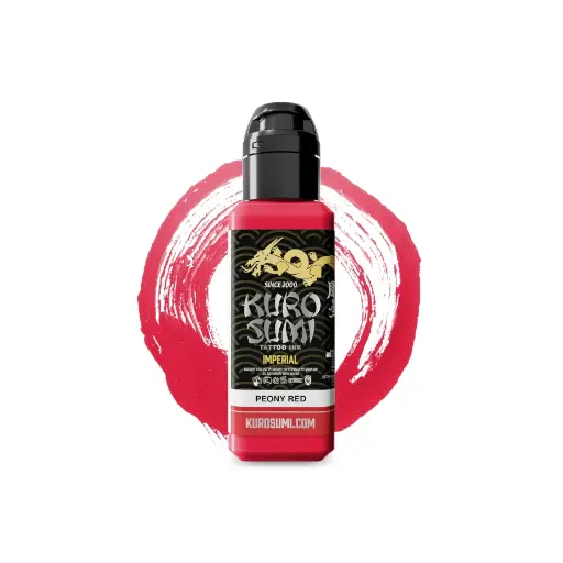 Encre de Tatouage Rouge Kuro Sumi Imperial Peony Red – Conforme REACH – Pigment Professionnel Haute Intensité* 