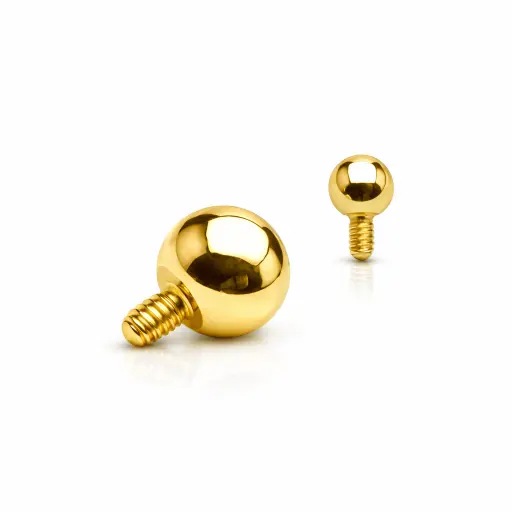 Bille de Piercing Titane ASTM F136 Premium – Filetage Interne Gold Qualité Implant* 