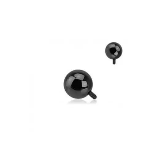 [ak_BKTIBALLN3_bille_titane_black_vissage_interne] Bille Titane Noir - Bille en titane noir pour pas de vis interne