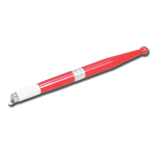 [i_stylo_porte_aiguille_microblading_rouge] STYLO PORTE AIGUILLE ALUMINIUM POUR MICROBLADING ROUGE