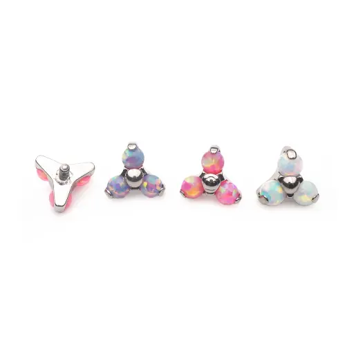 Piercing Embout - Titane F136 Gamme Hand Ink - Embout 102 en titane f136 avec pas de vis interne 0,9 mm pour piercing 1,2 mm*