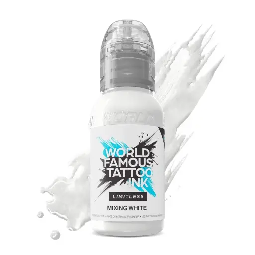 [ki_REACH_encre_world_famous_mixing_white-LTMW1-S "tl_i_b"] Encre Tattoo Blanche - World Famous Ink Limitless Mixing White - Mélange pour le tatouage reach 30 ml*