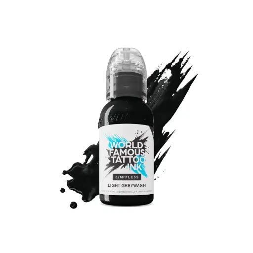 Encre de Tatouage Rouge World Famous Light Greywash – Conforme REACH – Pigment Professionnel Haute Intensité* 