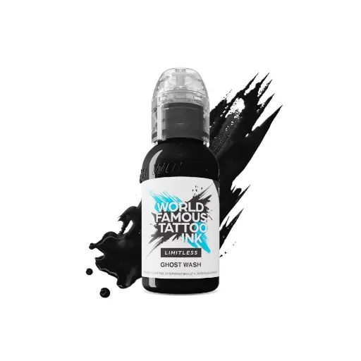 Encre de Tatouage Noire World Ghost Greywash Queen – Conforme REACH – Pigment Professionnel Haute Intensité* 