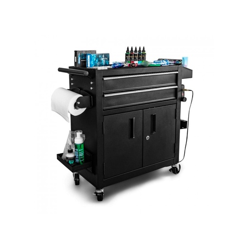 [i_desserte-ZM047] Desserte Mobile À Roulettes - Plan de travail roulant pour tatoueurs et pierceurs