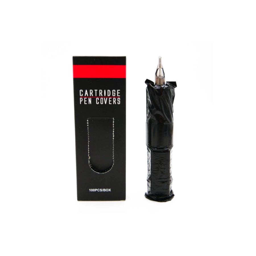 Protection Pen Tattoo - Cartdrige Pen Covers - Boîte de 100 gaines de protection pour machine pen à tatouer 4,5 x 15 cm diamètre Ø 0,25 mm*
