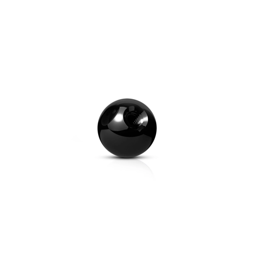 Piercing Bille - Acier 316L Noir - Bille noire avec pas de vis externe*