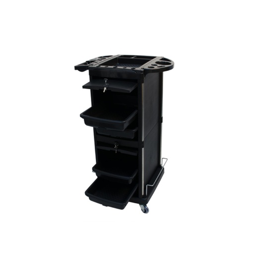 [i_desserte_4_plateaux-ZM038] DESSERTE ROULANTE PLASTIQUE 4 PLATEAUX DE RANGEMENT