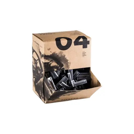 [CONSO-SOIN-PRE6] Rasoir Piranha Noir - Boîte distributrice de rasoir 1 lame à usage unique en plastique noir pour tatouage