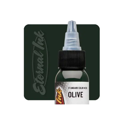 Encre Entrainement Tattoo Verte - Eternal Ink Olive Green - Encre artistique pour entrainement tatouage NON REACH*