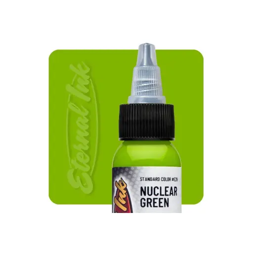 Encre Entrainement Tattoo Verte - Eternal Ink Nuclear Green - Encre artistique pour l'entrainement au tatouage NON REACH 30 ml*