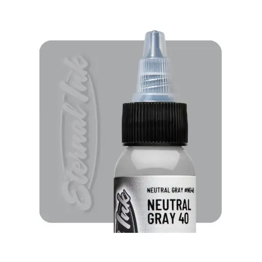 Encre Entrainement Tattoo Grise - Encre Eternal Ink Neutral Gray 40% - Encre artistique pour entrainement au tatouage NON REACH*