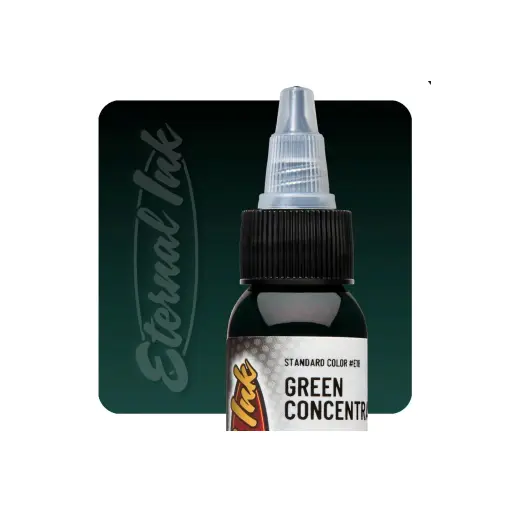 Encre Tattoo Verte - Eternal Ink Green Concentrate - Encre artistique pour entraînement tatouage non reach*