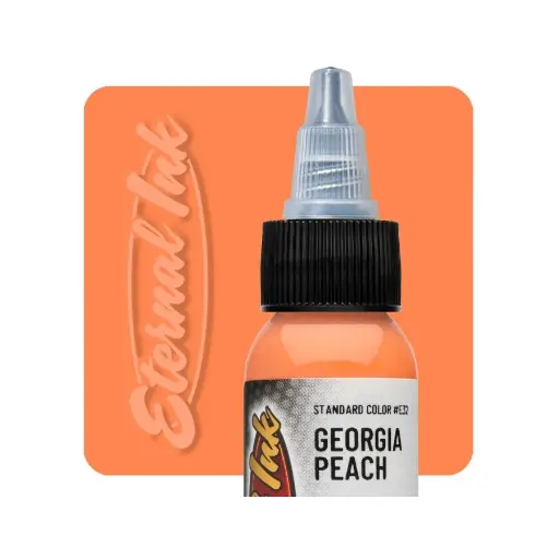 Encre Tattoo Orange - Eternal Ink Georgia Peach - Encre artistique pour l'entrainement au tatouage NON REACH* 