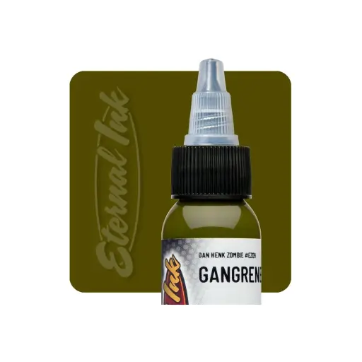 [b_NON_REACH_encre_eternal_gangrene-eternal-gangrene] Encre Entrainement Tattoo Verte - Eternal Ink Zombie Colours Gangrene - Encre artistique pour entrainement tatouage NON REACH 30 ml*