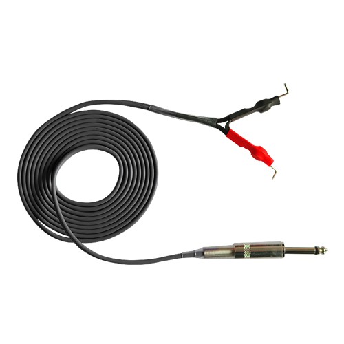 [p_cable_clip_cord-TA250C] Clipcord Tattoo - Câble Silicone Noir - Câble de 2,20 m avec connectique rca jack 6,35*