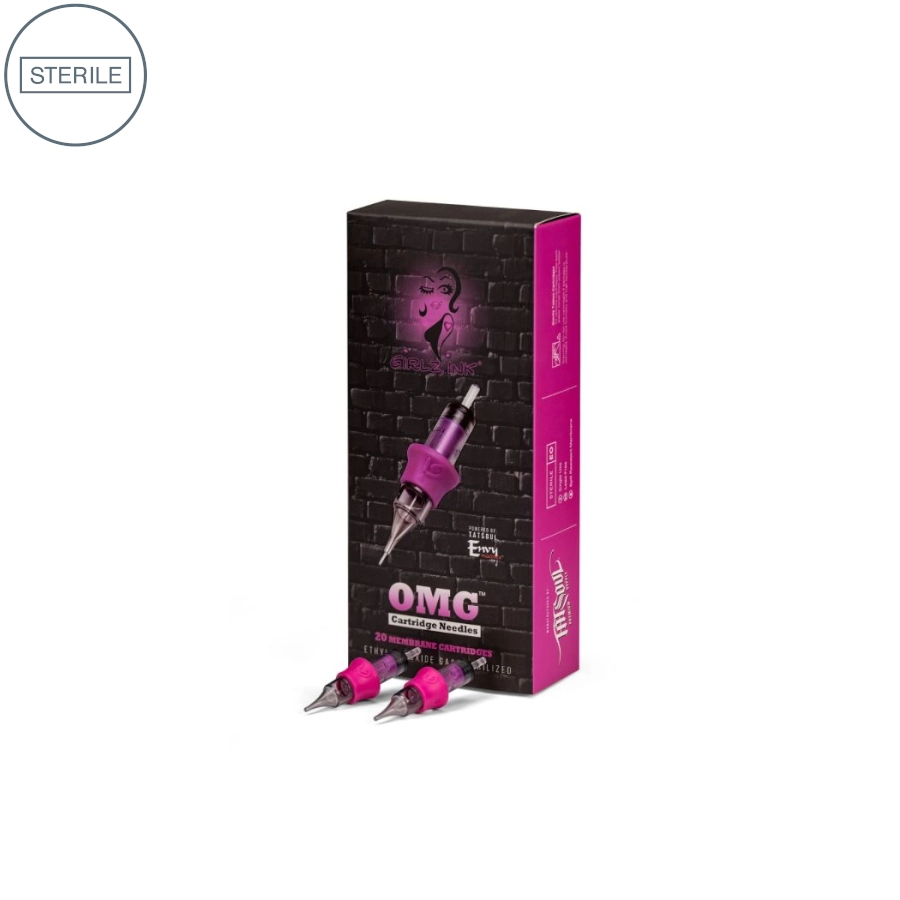 [cartouche_tatsoul_omg_magnum_arrondi] Cartouche Tatsoul Pmu Girlz Ink Omg - Magnum Arrondi Long Taper - Boite de 20 cartouches pour le maquillage permanent