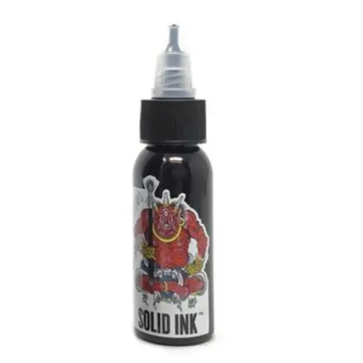 [b_NON_REACH_encre_solid_ink_horitomo_fudo_blue_black] Encre Entrainement Tattoo Noire - Solid Ink Horitomo Fudo Blue Black - Encre artistique pour l'entrainement au tatouage NON REACH 30 ml