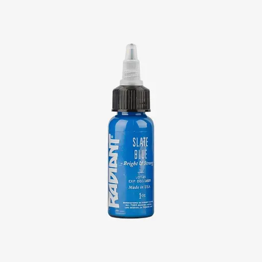 [in_encre_radiant_slate_blue] Encre Entrainement Tattoo Bleue - Radiant Ink Slate Blue - Encre artistique pour entrainement au tatouage NON REACH 30 ml*