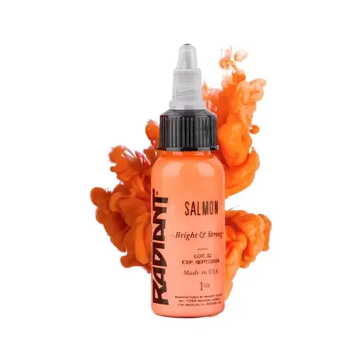 [in_encre_radiant_saumon] Encre Entrainement Tattoo Orange - Radiant Ink Salmon - Encre artistique pour entrainement au tatouage NON REACH 30 ml* 