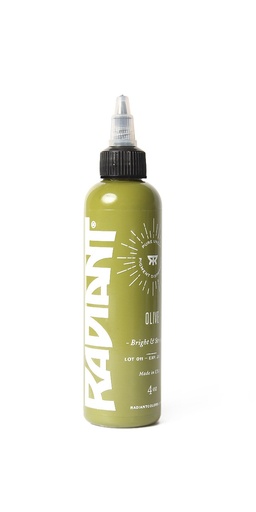 [in_NON_REACH_encre_radiant_olive] Encre Entrainement Tattoo Verte - Radiant Ink Olive - Encre artistique pour l'entrainement au tatouage NON REACH 30 ml*