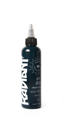 [in_NON_REACH_encre_radiant_deep_green] Encre Entrainement Tattoo Verte - Radiant Ink Deep Green - Encre artistique pour l'entrainement au tatouage NON REACH 30 ml*