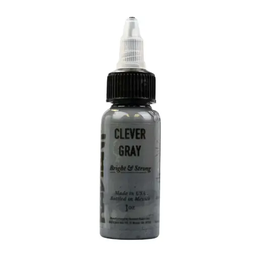 [in_encre_radiant_clever_gray] Encre Entrainement Tattoo Grise - Radiant Ink Clever Gray - Encre artistique pour entrainement au tatouage NON REACH 30 ml* 