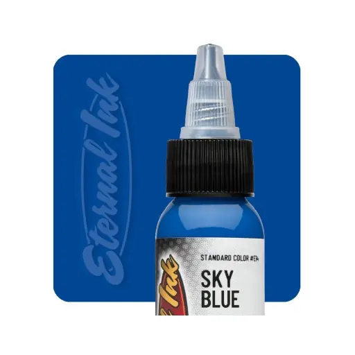 Encre Entrainement Tattoo Bleue - Eternal Ink Sky Blue - Encre artistique pour l'entrainement au tatouage NON REACH*