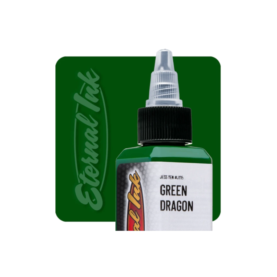 [b_eternal_jess_yen_green_dragon] Eternal Ink Jess Yen Green Dragon - Encre artistique pour entraînement tatouage NON REACH