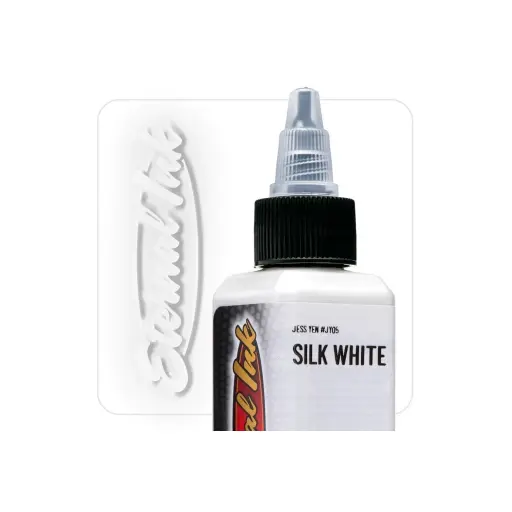 [b_NON_REACH_encre_eternal_silk_white-731220] Encre Entrainement Tattoo Blanche - Eternal Ink Jess Silk White - Encre artistique pour l'entraînement au tatouage NON REACH 60 ml*