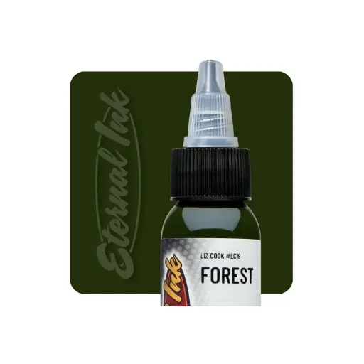[b_NON_REACH_encre_eternal_forest_30ml] Encre Tattoo Verte - Eternal Ink Liz Cook Forest - Encre artistique pour l'entrainement au tatouage NON REACH 30 ml*