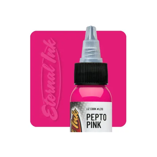 [b_NON_REACH_encre_eternal_pepto_pink-eternal-pepto-pink] Encre Entrainement Tattoo Rose - Eternal Ink Liz Cook Pepto Pink - Encre artistique pour entrainement tatouage NON REACH 30 ml*