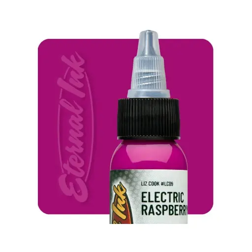 [b_NON_REACH_encre_eternal_electric_raspberry] Encre Entrainement Tattoo Rose - Eternal Ink Liz Cook Electric Raspberry - Encre artistique pour entrainement au tatouage NON REACH 30 ml*