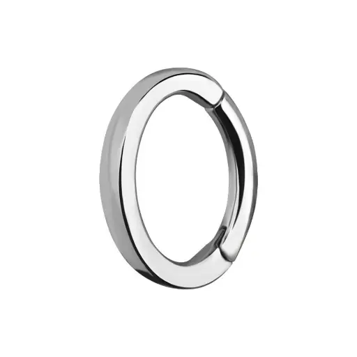 [p_anneau_acier-TIPRH016] Piercing Anneau - Acier 316L - Clicker avec fermeture à charnière 1,2 x 7 mm*