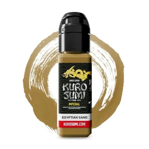 Encre de Tatouage Marron Kuro Sumi Imperial Egyptian Sand – Conforme REACH – Pigment Professionnel Haute Intensité* 
