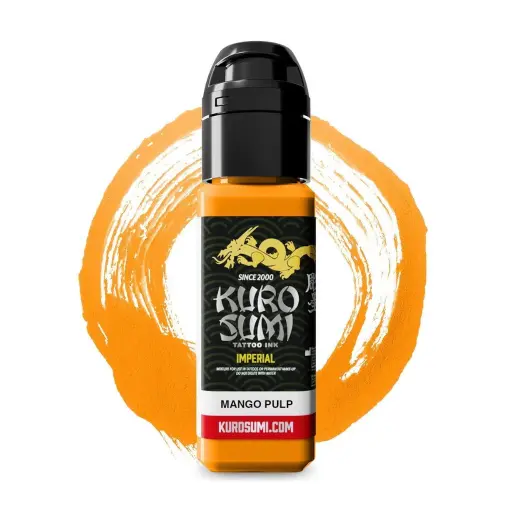 Encre de Tatouage Jaune Kuro Sumi Imperial Mango Pulp – Conforme REACH – Pigment Professionnel Haute Intensité* 