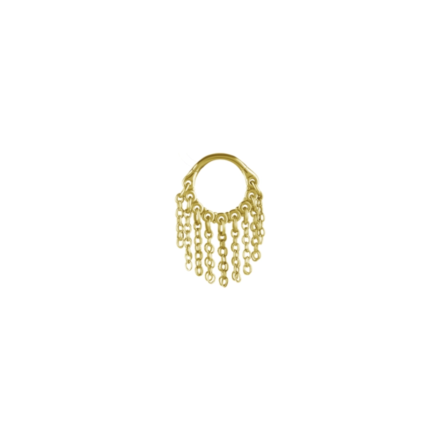 [p_anneau-GPBH25] Clicker Pvd Gold 01 - Anneau à charnière à chaînes pendantes