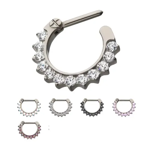 Piercing Anneau - Titane F136 Gamme Invictus - Anneau 1 avec fermeture à charnière 1,2 x 8 mm*