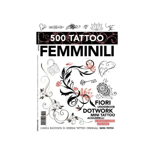 Livre Tattoo - 3ntini - Tattoo Flash Dessin - 500 Tattoo - Femminili 