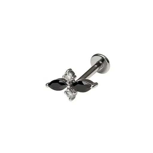 [fb_STERILE_labret_1796-FB-1796] Piercing Labret - Titane F136 Stérile - Labret n°1796 avec pas de vis interne 1,2 x 8 mm*