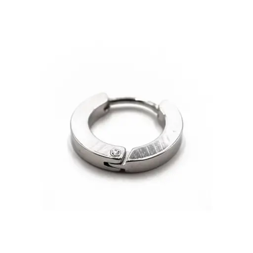 [i_anneau_acier-CD133] Piercing Anneau - Acier Gamme Itc - Clicker avec fermeture à charnière 1,2 x 9 mm*