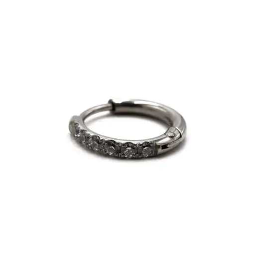 Piercing Anneau - Acier - Anneau clicker 149 avec fermeture à charnière 