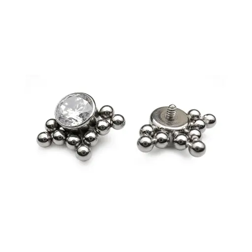 [ns_embout_82-p082_09] Embout Piercing - Titane F136 Gamme Hand Ink - Embout 82 en titane f136 avec pas de vis interne 0,9 mm pour piercing 1,2 mm*