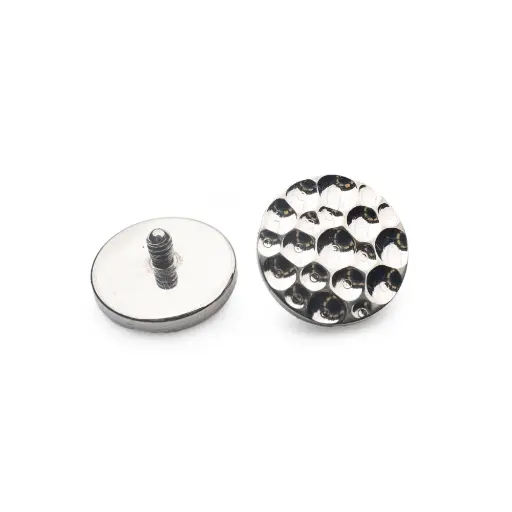 Piercing Embout - Titane Astm F136 - Embout 70 avec pas de vis interne 0,9 mm pour piercing 1,2 mm disque martelé*