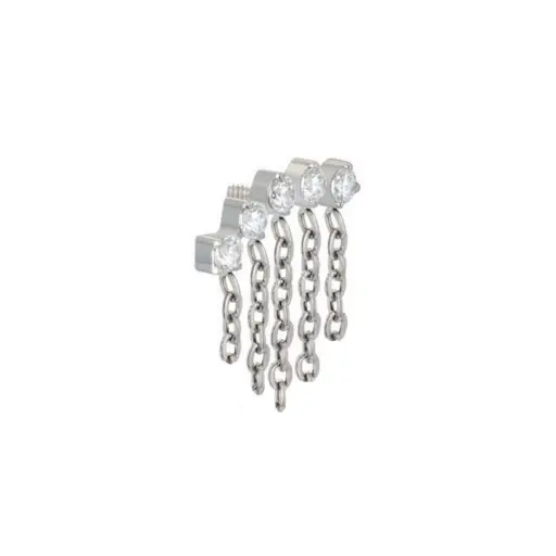 [ns_embout_304-P304-09] Piercing Embout - Titane Astm F136 - Embout 304 avec pas de vis interne 0,9 mm pour piercing 1,2 mm embout 12 mm*