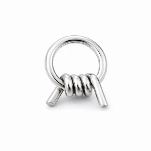 [I_anneau_WIR1.6X14] Piercing Anneau - Acier - Anneau barbelé 1,6 x 14 mm